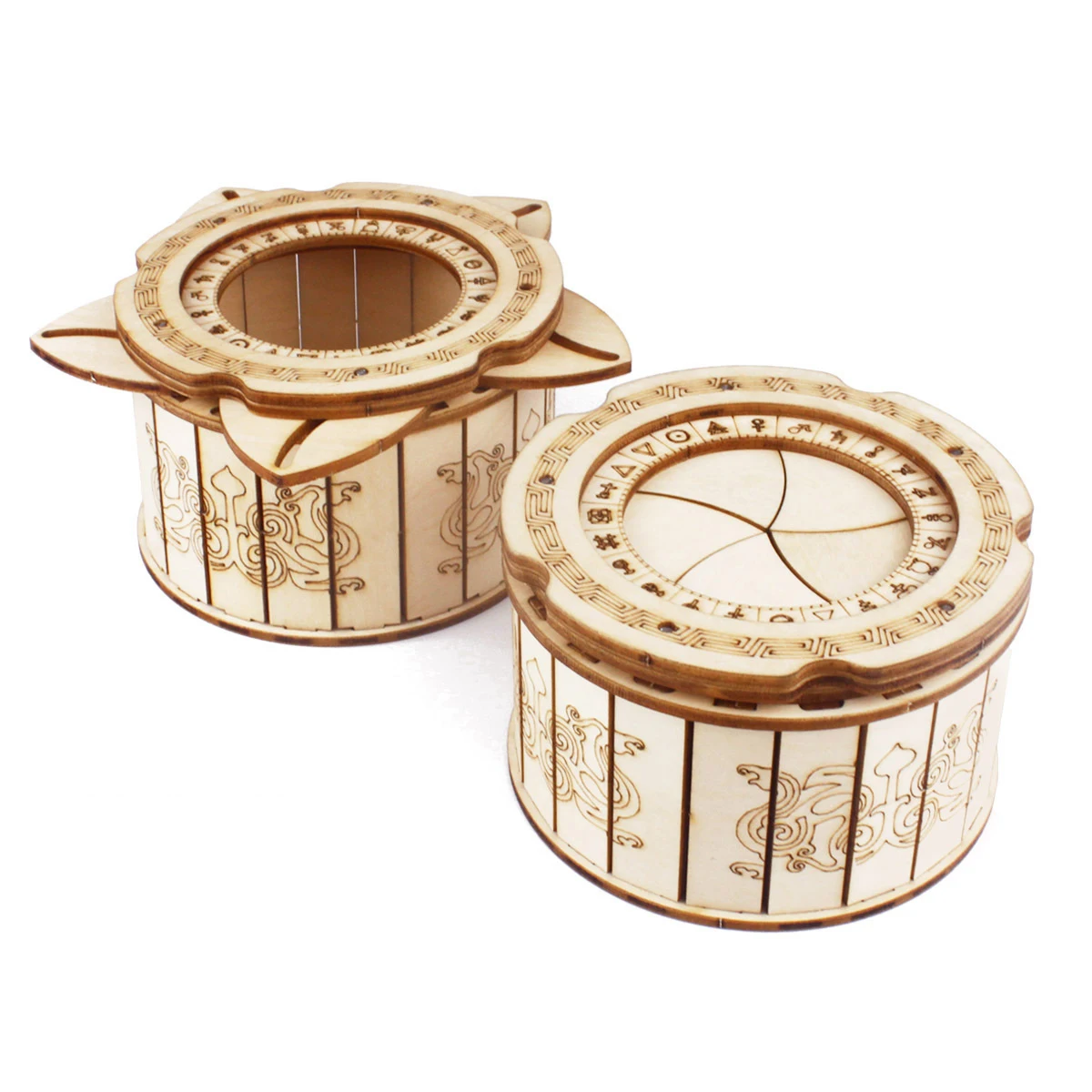 3D Puzzle DIY Wooden Mechanical Box Assembly Model Adult Birthday Halloween Christmas Gift