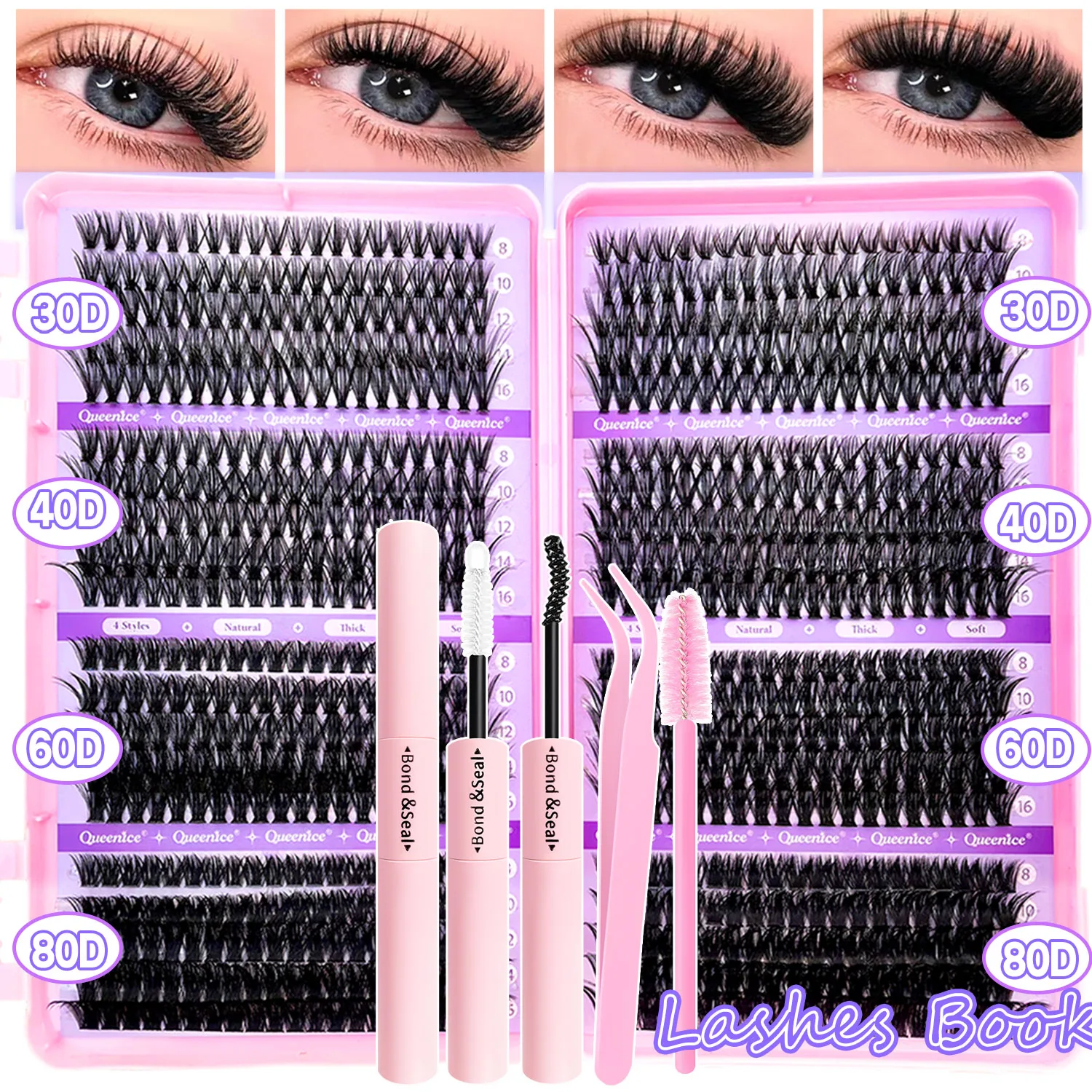 DIY Lash Extension Kit with Clusters and Bond