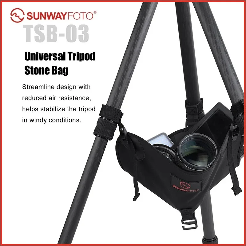 SUNWAYFOTO TSB-03 Tripod Weight Stone Bag Heavy Duty Sandbag Butler Pouch to Tripod Legs