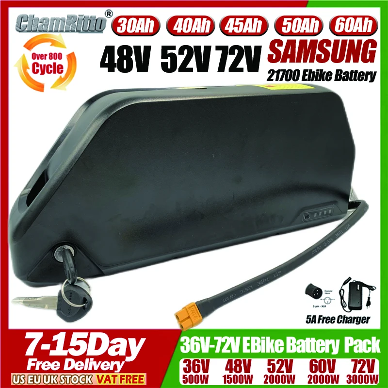 

72V 3000w ebike kit 36v 48v 52v 750w Electric bicycle cham-rider 25ah 30 40ah 50ah 60ah 1000w Lithium Batterie 60V2000W Batterie