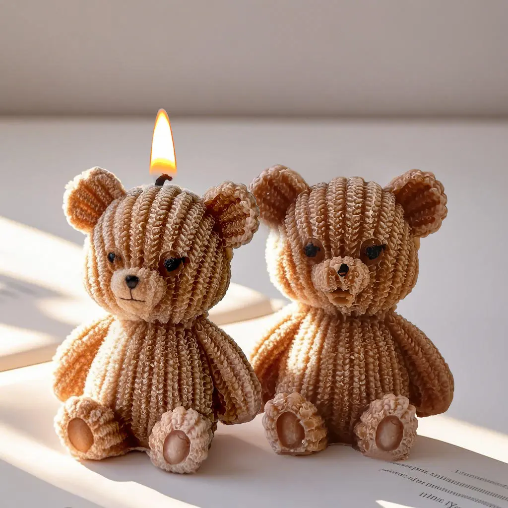 

Форма для шоколада с медведем, милая мини-форма для мыла с медведем, форма для свечи с медведем, гибкая для домашнего декора, подарок, изготовление мыла