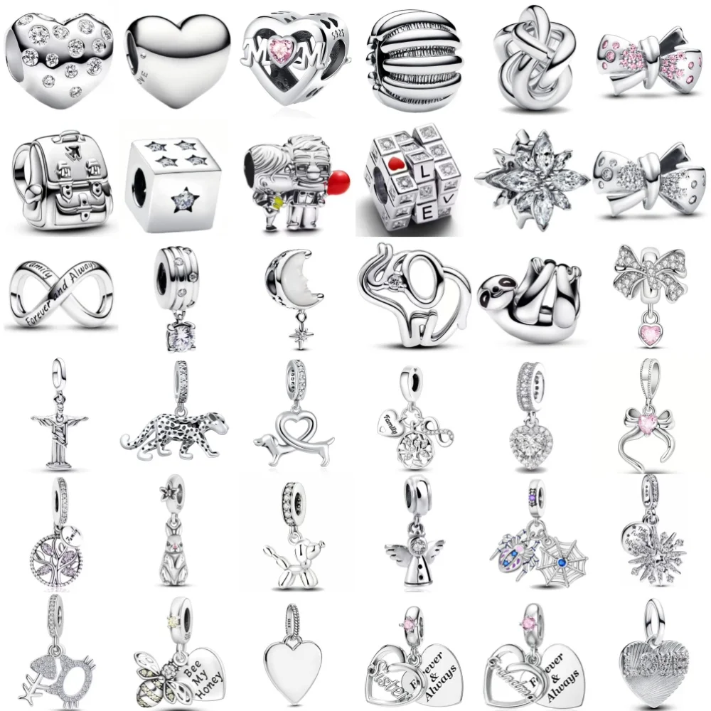 

Hot Selling 925 Silver Backpack,Heart-Shaped Bead Cross Bow Pendant Suitable for EuropeanOriginal Bracelet DIY Exquisite Jewelry