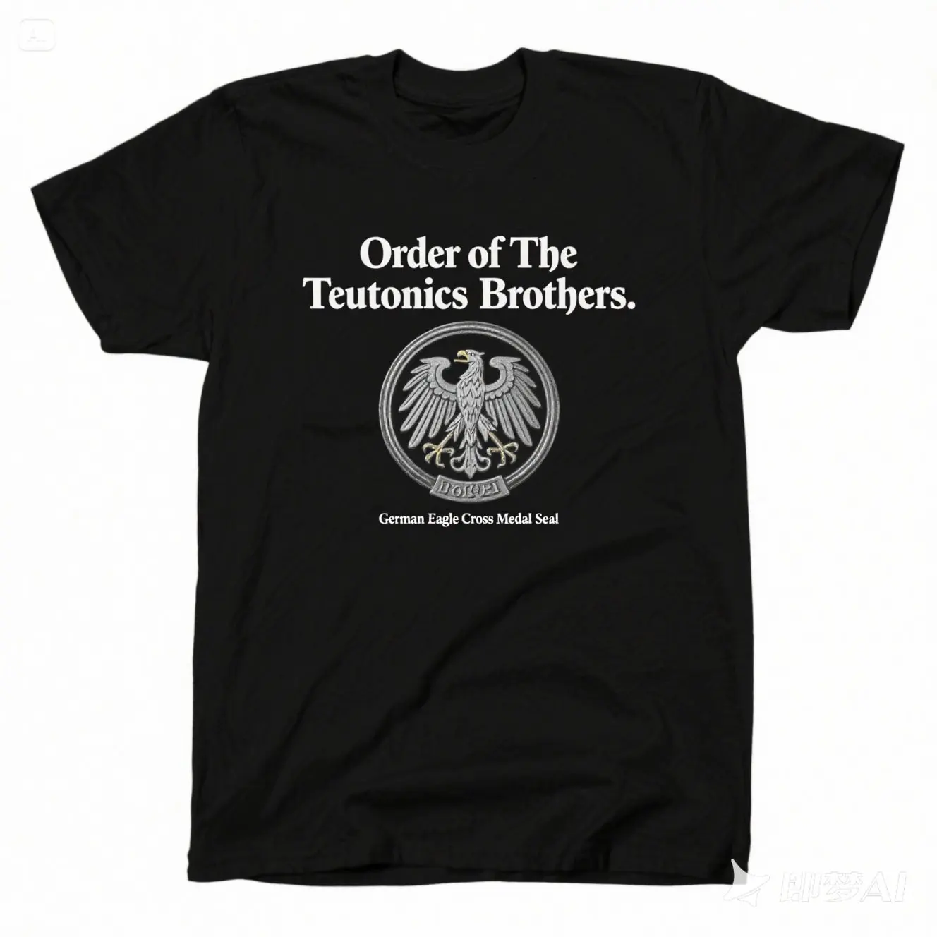 

German Eagle Cross Seal, Teutonic Brothers Knights T-shirt 100% cotton O-neck short sleeve casual men's T-shirt