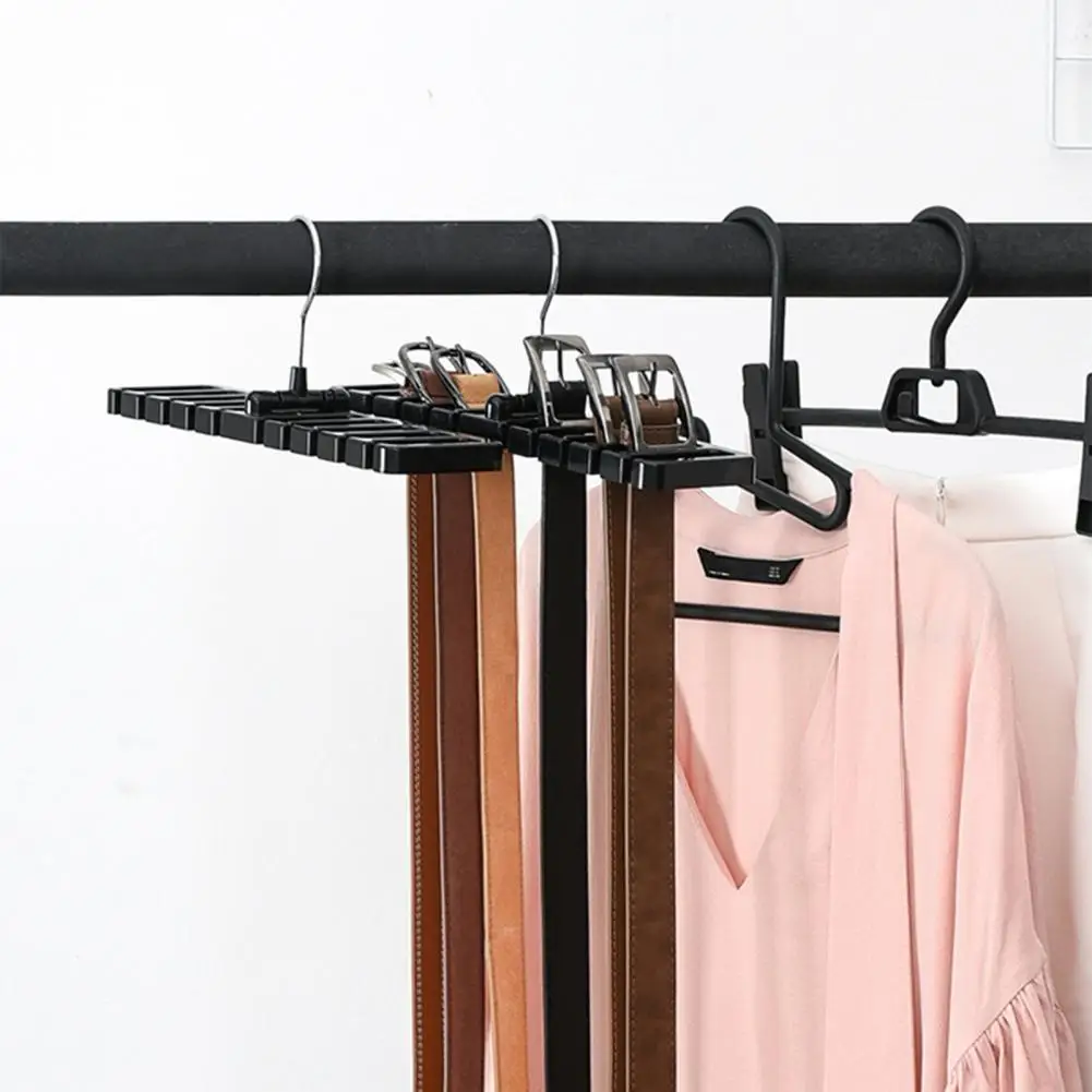 

Closet Belt Hanger Tie Hanger Organizer Space-saving Multi-functional Belt Hanger 10 Slot Organizer for Closet Scarf Tie Heavy