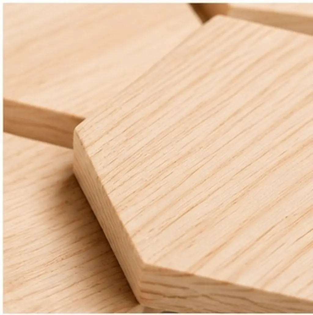 10Pcs Hexagon Polygonal Wood Blocks Premium Pine Craft Plank Blank Surface Easy to Paint Draw Write DIY Decor Gifts Projects