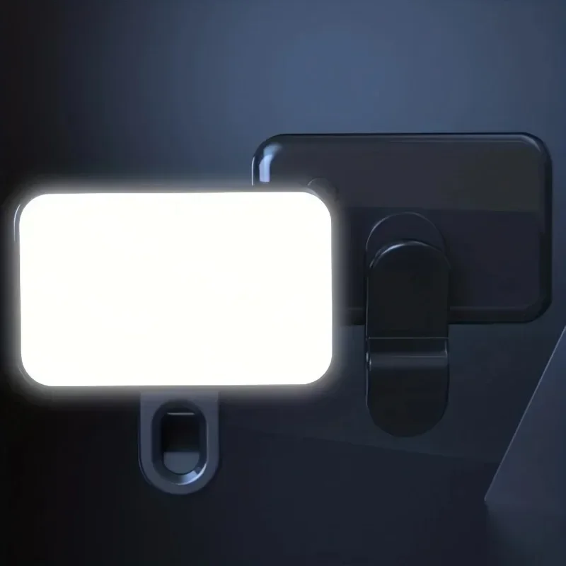 Protable LED Selfie Light Plus Adjustable Brightness Clip-On Phone Camera Rechargeable Fill Light for Mobile Phones&Computers