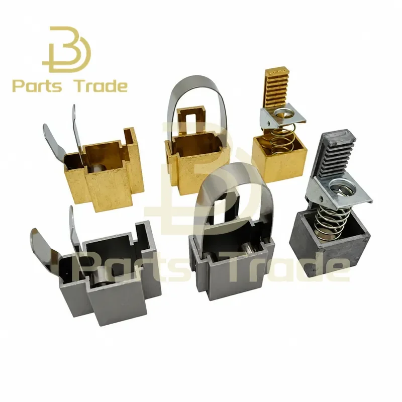 Motor Carbon Brush Holder 25x32mm Copper Aluminum Staircase Flower Basket Type Straight Plug for Motor Repair Parts