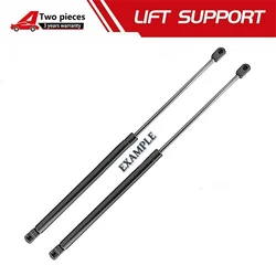 2 supporti per alzacristallo posteriore in vetro, supporti caricati per Jeep Wrangler JK 2007 2008 2009 2010, lunghezza estesa: 22,99 pollici