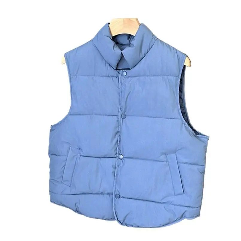 

Autumn Women Solid Color Waistcoat Vest Casual Big Size Sleeveless Thicken Warm Coat Padded Winter Vest Jacket Female Clothing