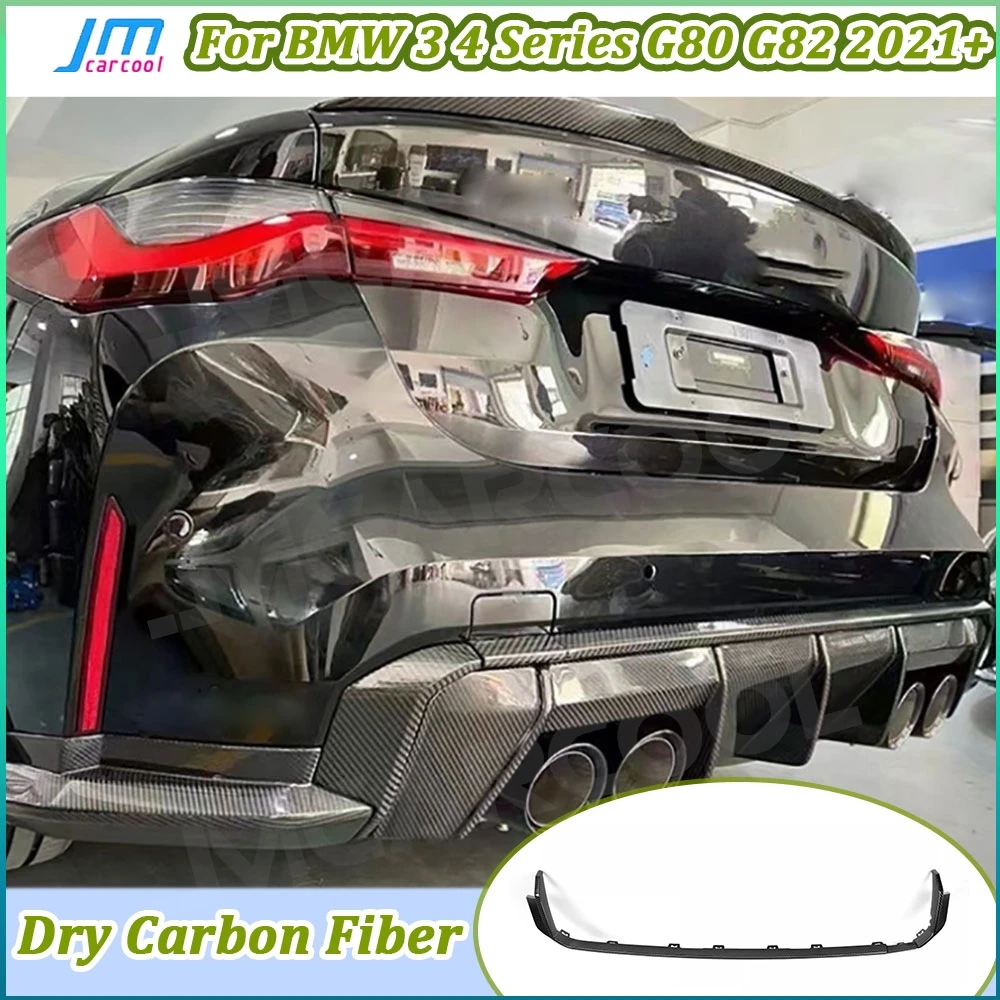 

Dry Carbon Fiber Rear Diffuser Strip for BMW 3 4 Series G80 M3 G82 M4 2021+ Rear Bumper Lip Trim Body kits Car Accessories