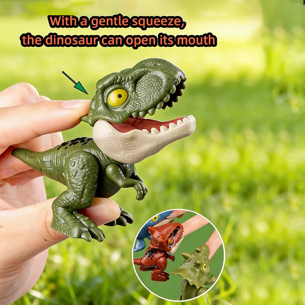 Jurassic Finger Biting Dinosaur Model Toy Multi Jointed Movable Tyrannosaurus Canglong Finger Biting Dinosaur Toy Party Gift
