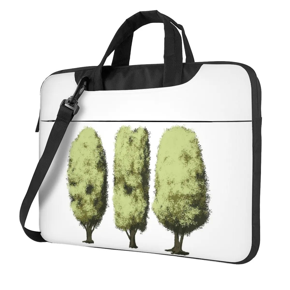 

Сумка для ноутбука через плечо с тремя текстурированными деревьями, сумка для компьютера 13, 14, 15,6 дюймов, чехол для ноутбука Macbook Pro Lenovo