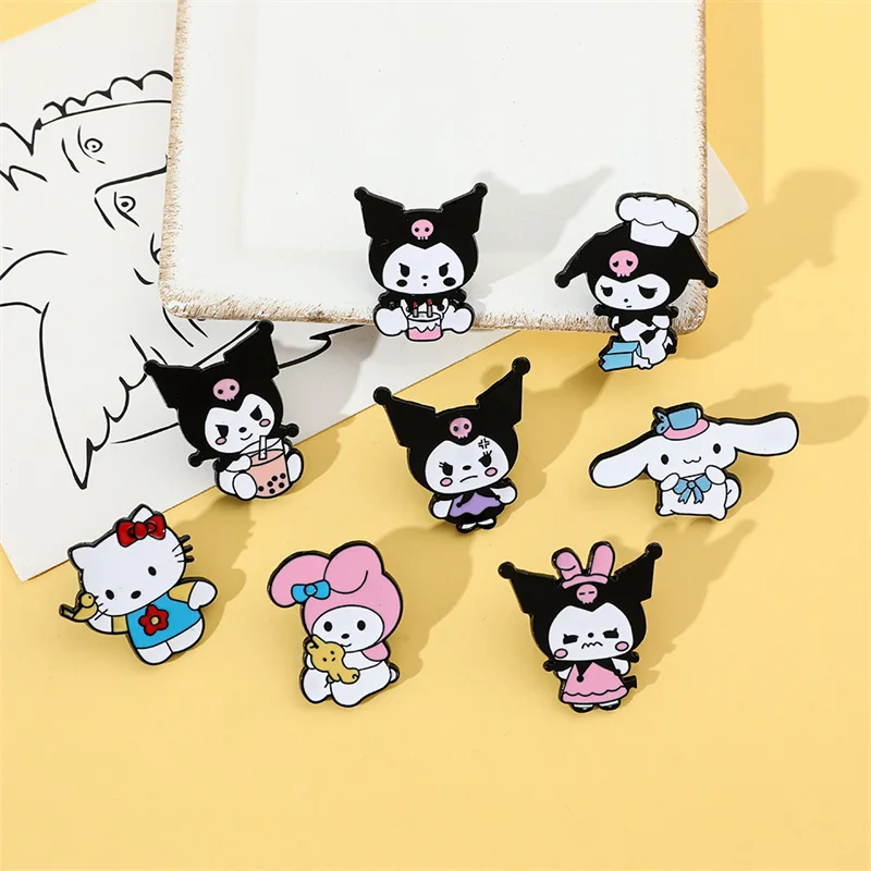 Cartoon Sanrio Lovely Funny Anime Badge per donna uomo Fashion Cute Creative zaino Coat spilla Pin accessori regali di compleanno