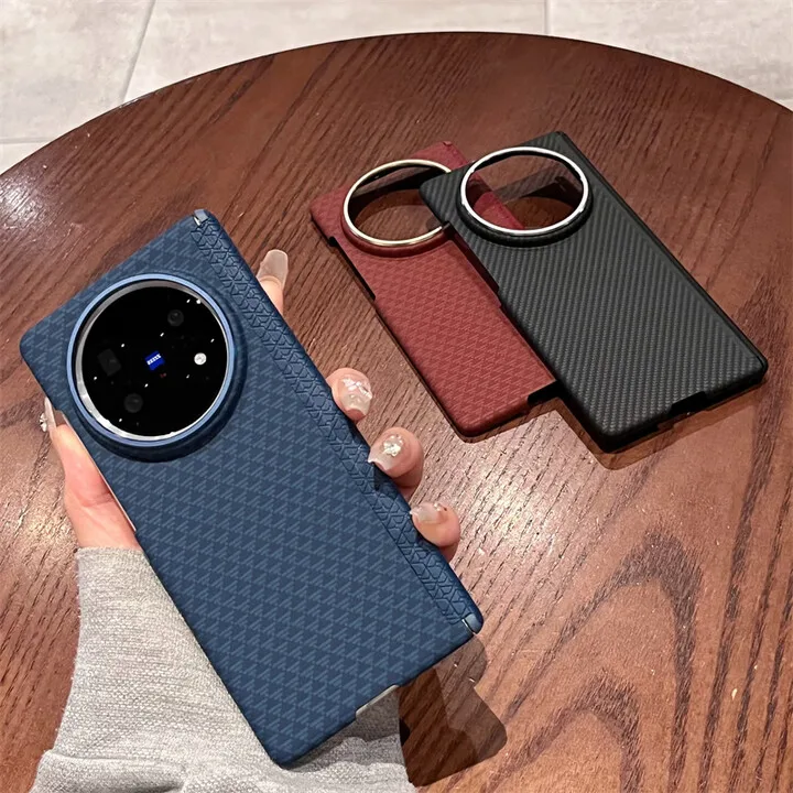 

Для Vivo X Fold5 чехол для телефона новый узор из углеродного волокна стиль магнитная присоска все включено складной защитный чехол для экрана