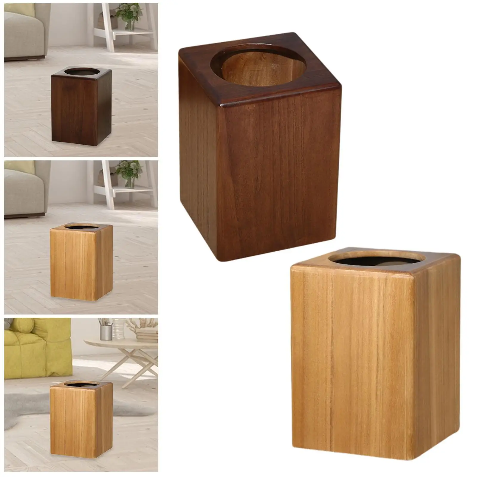 

Trash Can Decorative Minimalist Square Household Small Garbage Can Recycle Bin Waste Bin for Hotel Kitchen Farmhouse Home Decor