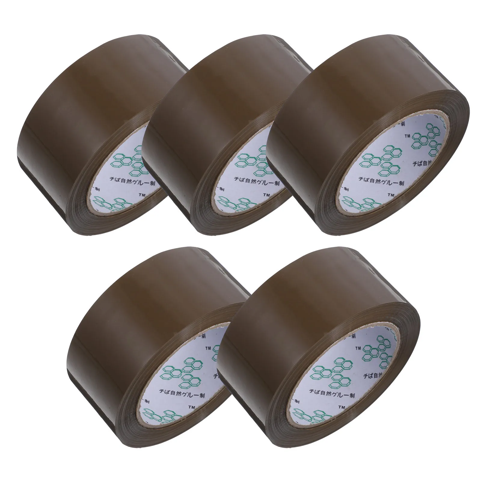 5 لفات من شريط التغليف شديد التحمل للشحن وصناديق متحركة، شريط تعبئة لاصق قوي، لفات تنظيم المكتب والمنزل