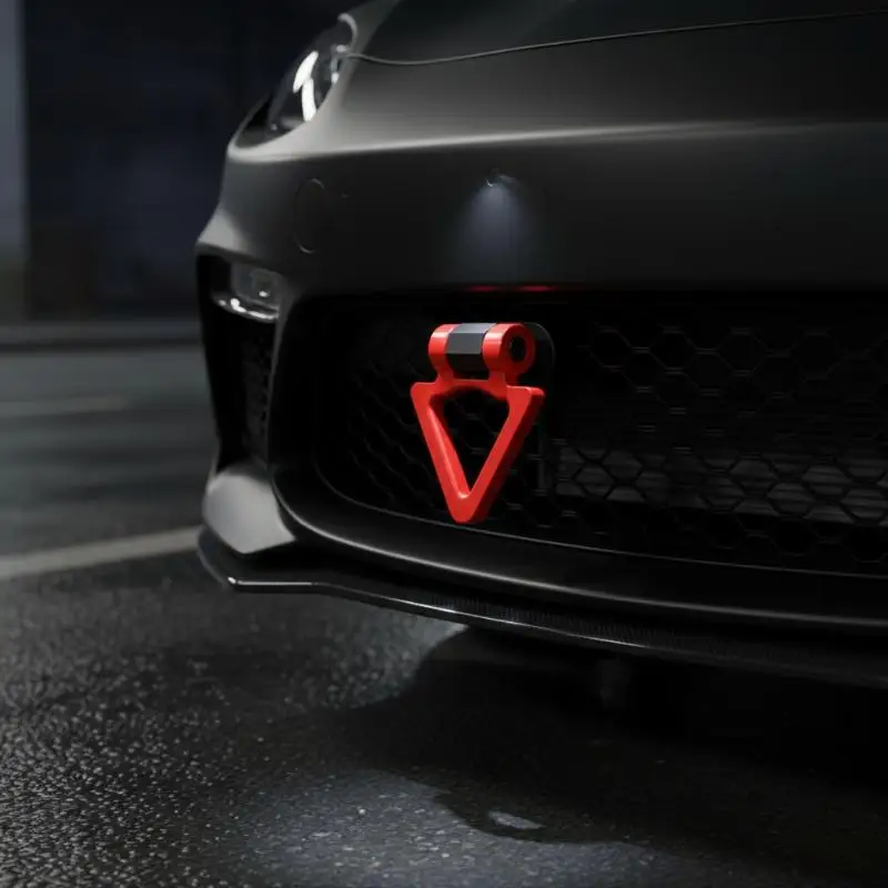 ABS Car Styling Trailer Hooks Simulation Racing Ring Bumper Sticker Decoration Tow Hook Sticker Universal Vehicle Towing Hook