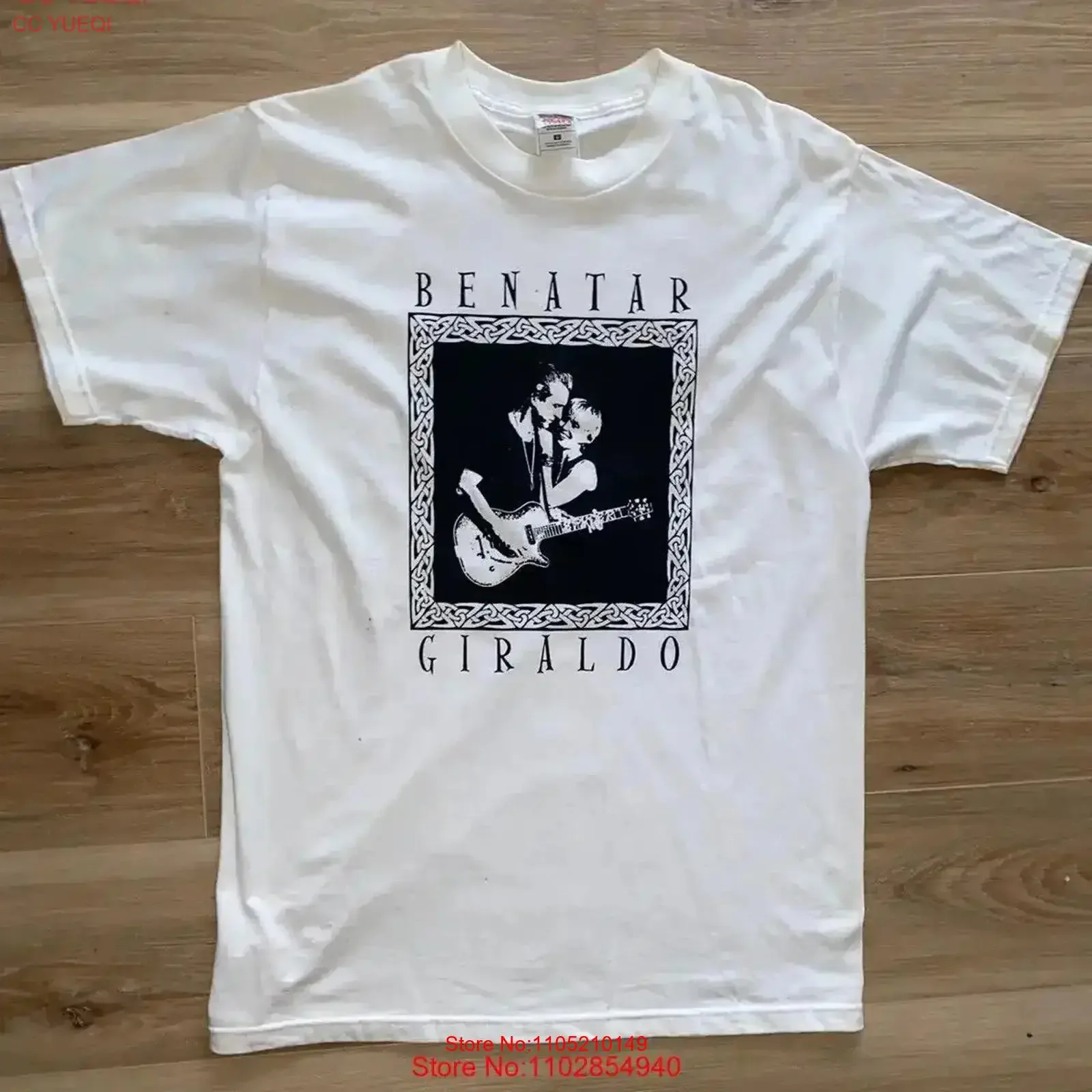 Pat Benatar Neil Giraldo 2001 Summer Vacation Tour Concert T Shirt Men's L vintage Washed graphic homme Soft Stretched