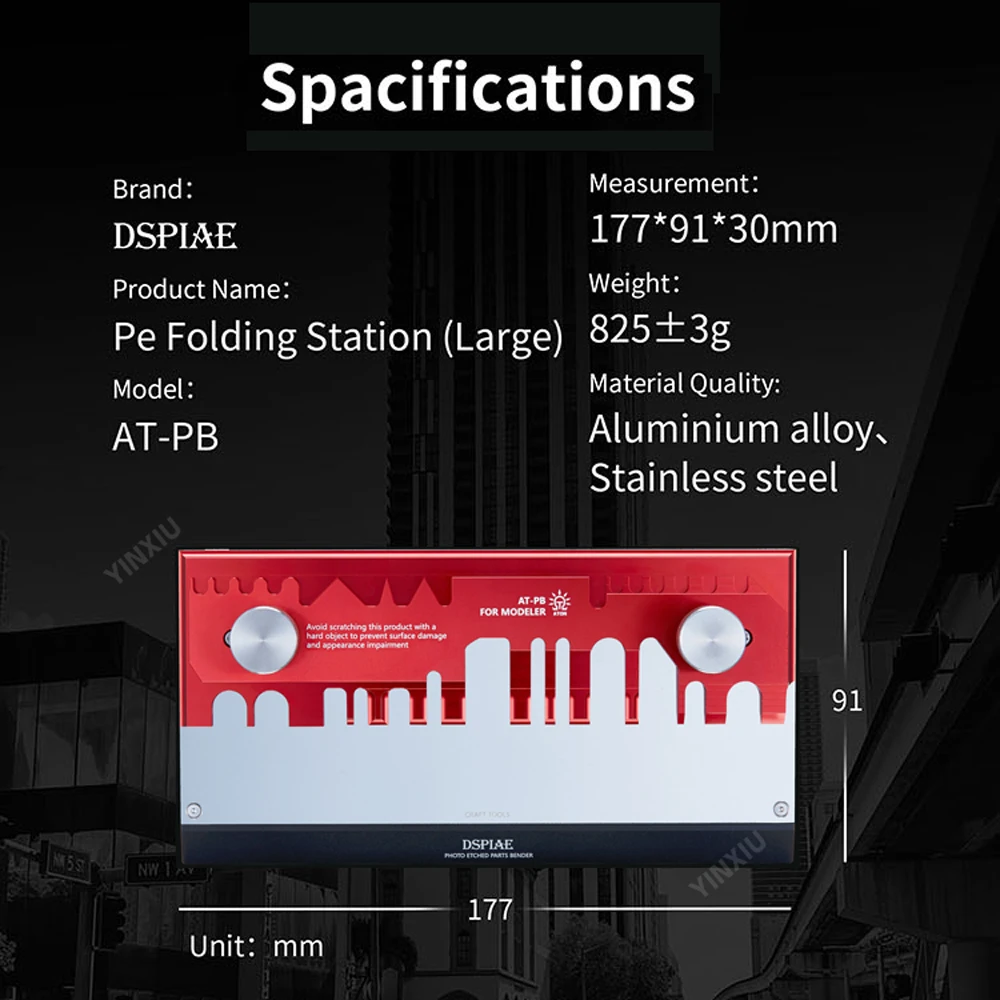 DSPIAE AT-PB 에칭 시트 부품 건담 모델 용 보관함이있는 벤더 바이스 취미 모델링 DIY 절단 도구 만들기