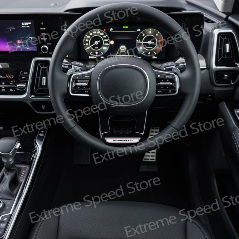 Auto Metal Sorento Logo Emblem Decor 3D Car Steering Wheel Center Console Interior Sticker Decal Accessories