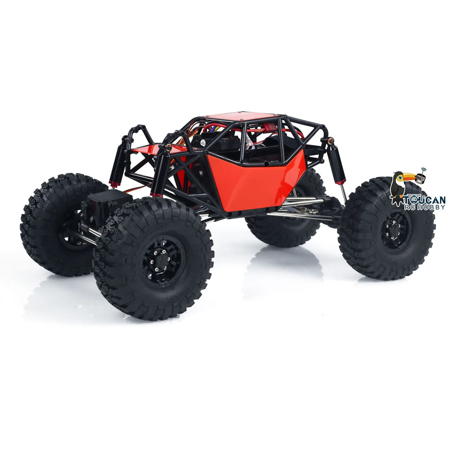 Spielzeug RTR RC-Geländewagen im Maßstab 1:10, 4 x 4 Funksteuerung, bereit zum Laufen, Rock Crawler, elektrisch lackierter fertiger LKW als Geschenk TH24039 – Detail 4