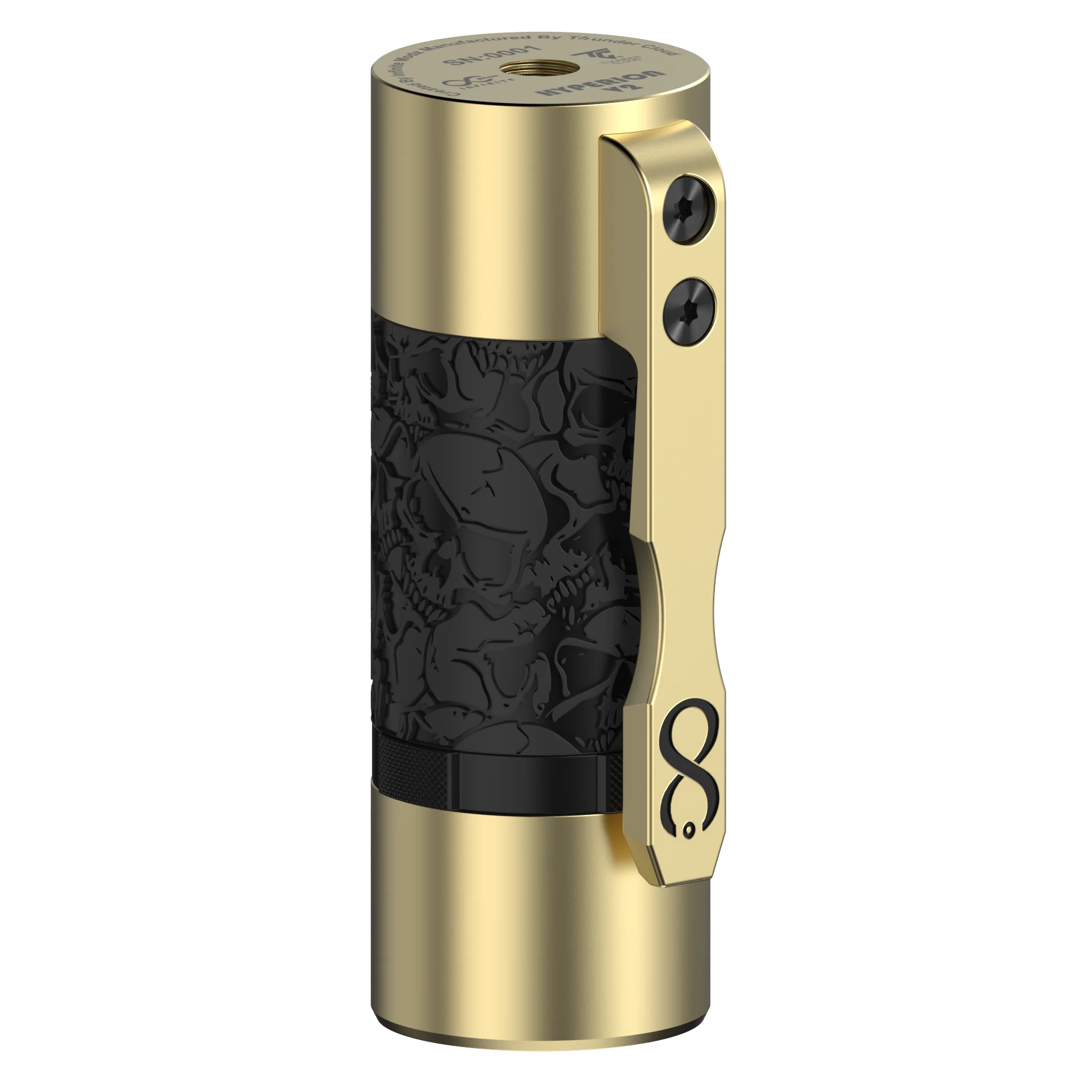 قلم Vape الأصلي ThunderCloud Hyperion V2 Mech Mod 28 مللي متر يعمل مع بطارية 18650/ 21700 مبخر ميكانيكي رائع من النحاس #5