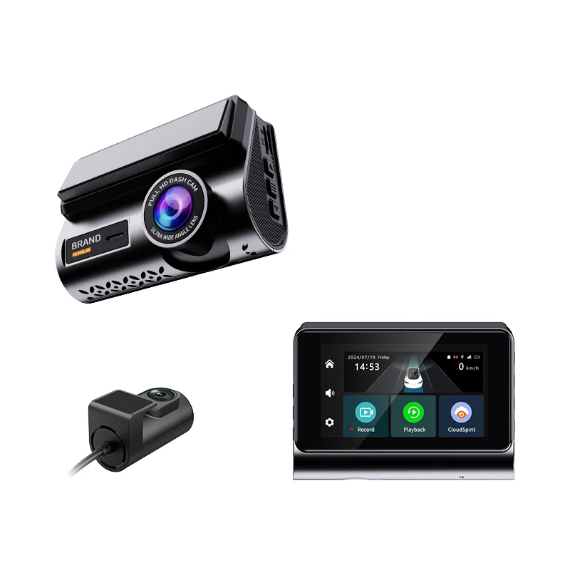2.5K WIFI Dash Cam Mini Video Recorder Car DVR Surveillance Two Cameras Hidden Dual Lens 4G DVRs App Control view 2