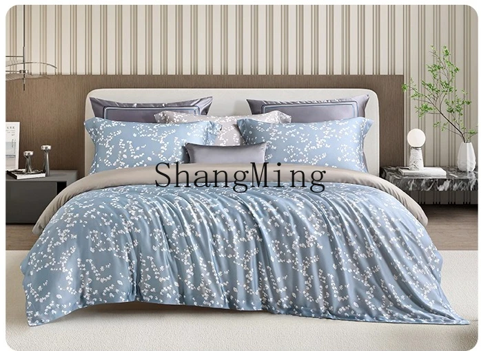 ZYY Home Soft and Comfortable Bedding Lenzing Tencel Printing Four-piece Sheet Sheet Sheet
