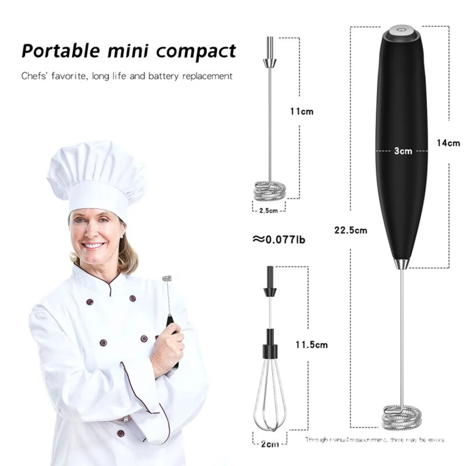 Mini mousseur à lait compact, portable, discutable et facile à utiliser avec support, profitez d'une crème parfaitement mousseuse, nouveau