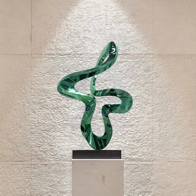 

Mini Home Decoration Abstract Sculpture Stainless Steel Electroplating Polishing
