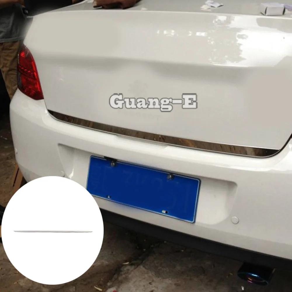 

Sticks Body Cover Stainless Steel Rear Door Tailgate Frame Plate Trim Lamp Trunk For Peugeot 301 2014 2015 2016 2017 2018 2019