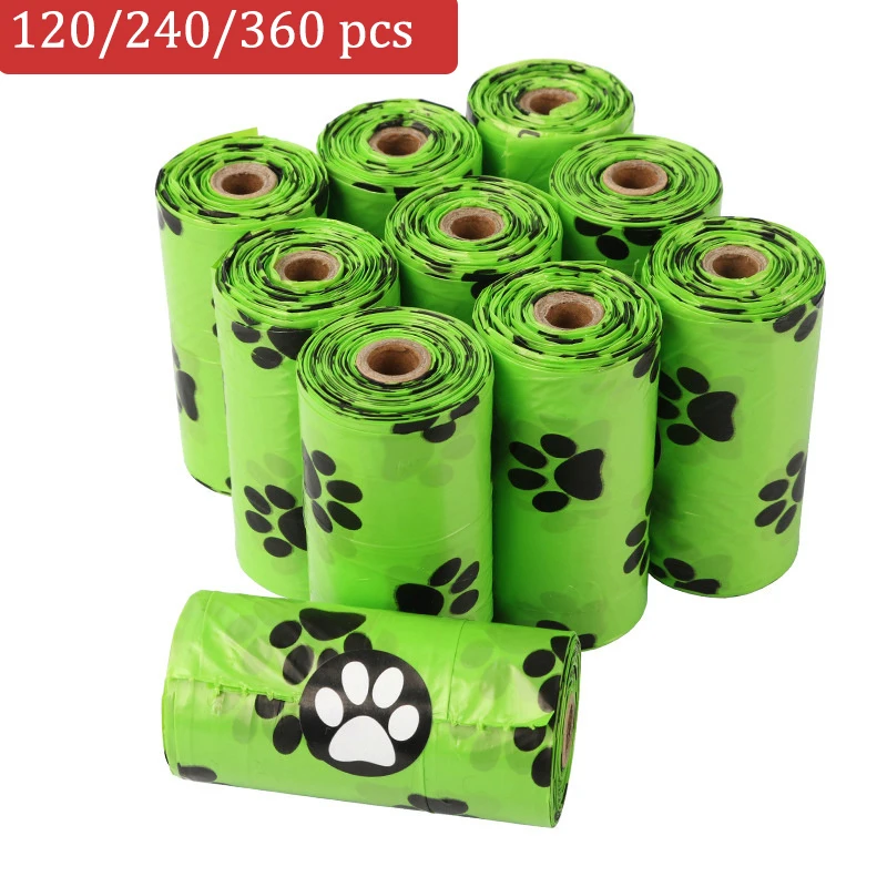 120/240/360 Pieces Clean Biodegradable Dog Poop Bags Eco-friendly Leak-proof Quality Thick Strong Pet Waste Bags Easy To Tear