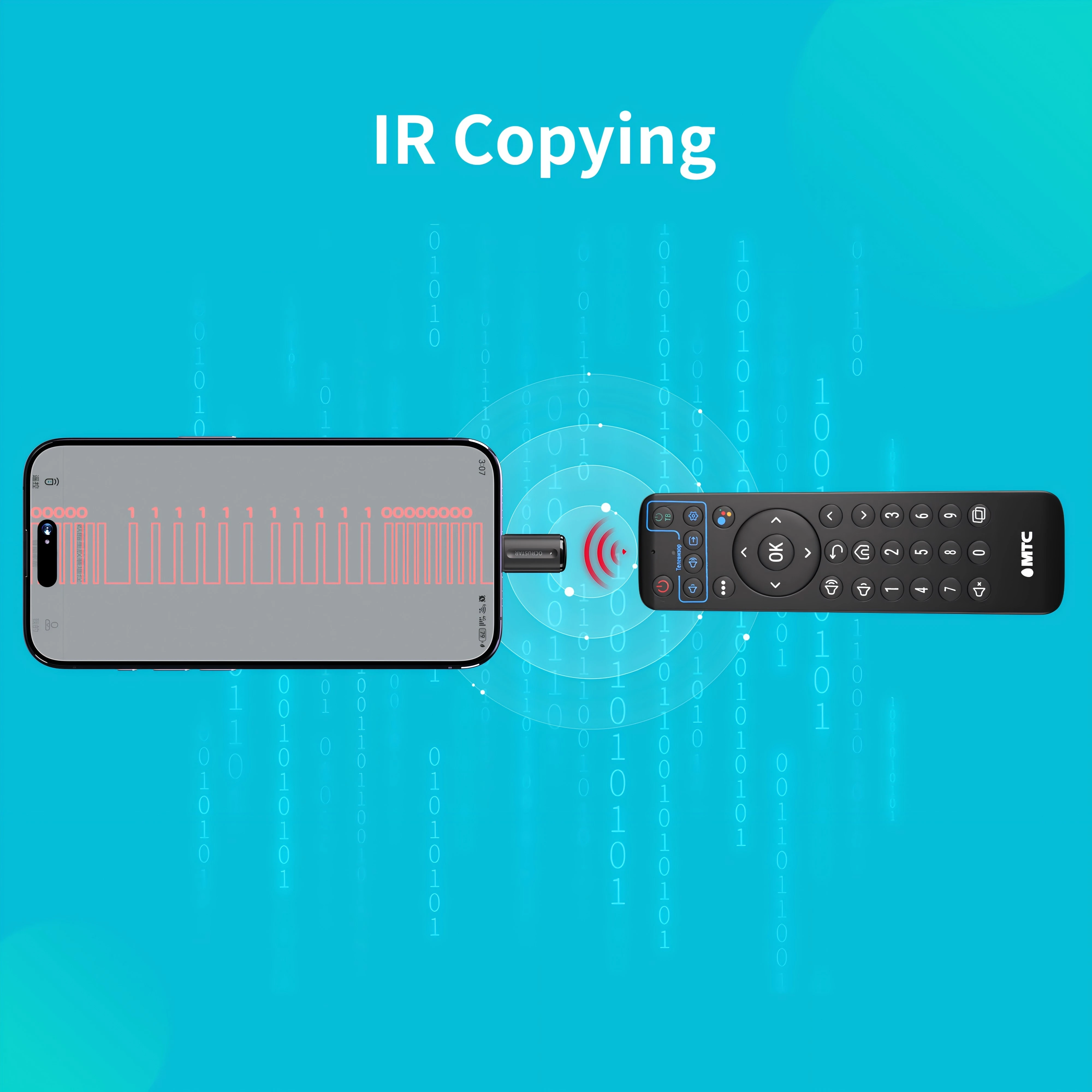 Smartphone infravermelho universal controle remoto 3 em 1 telefone transmissor infravermelho relâmpago/tipo c/micro para android e ios tv ventilador