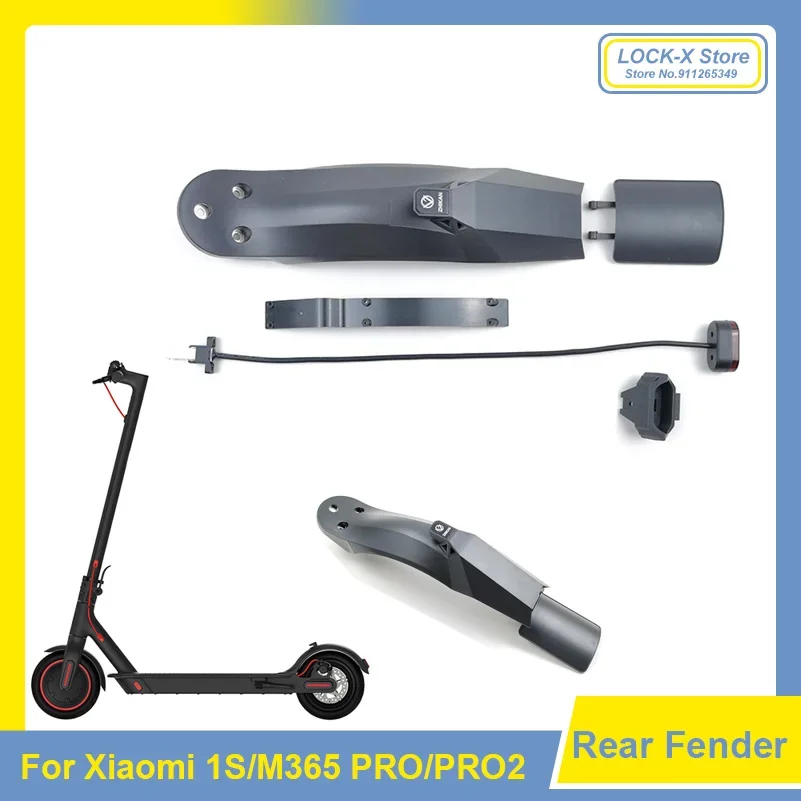 New Scooter Mudguard for Xiaomi 1S/M365 PRO/PRO2 Electric  Tire Splash Rear Fender with  Taillight Back Guard