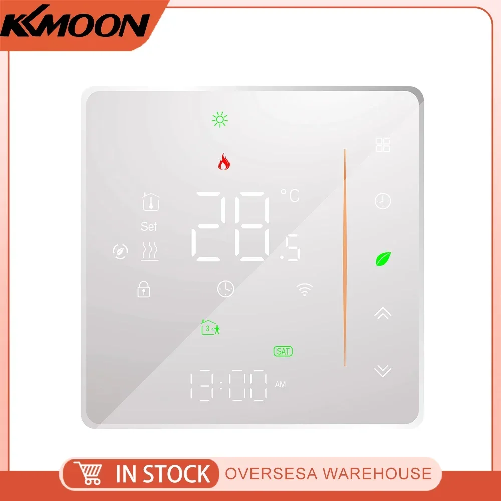 Termostato inteligente WiFi, controlador de temperatura programable semanal, compatible con Control táctil/aplicación móvil/Control de voz