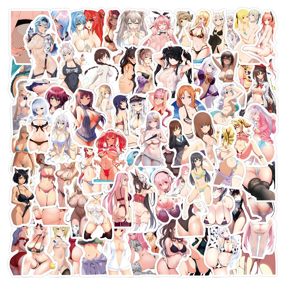 10/30/60/120pcs Per Adulti Sexy Waifu Anime Ragazza Adesivi Hentai Ragazza Del Fumetto Decalcomanie Scrapbook Telefono Laptop Bagagli Graffiti adesivo