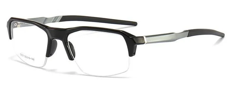 YIMARUILI Sportbrillengestell für Herren und Damen, Aluminium, TR90, Halbrahmen-Brille, Federbeine, optische verschreibungspflichtige Brillen 5857 – Detail 8
