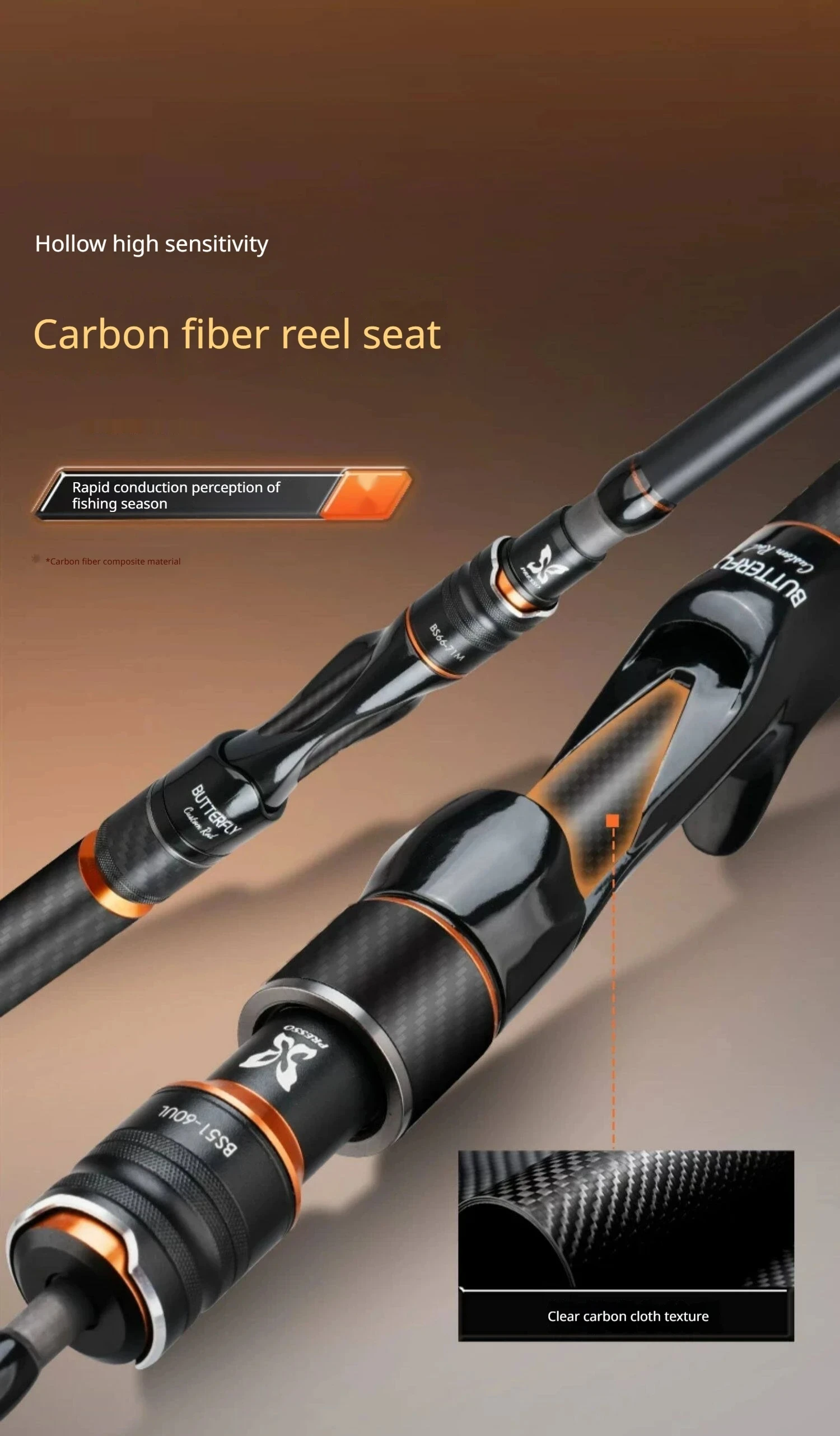 Tragbare Reise-Angelrute 4+1 Segmente 46cm Spinn- und Casting-Mikro-Angelrute Angelzubehör – Detail 13