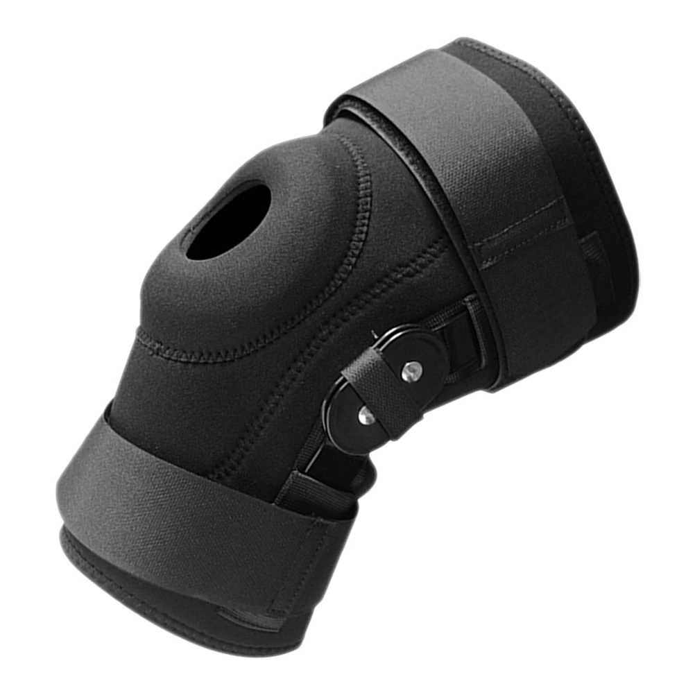 

Aluminum Alloy Sports Knee Brace Compression Support Open Patella Design Adjustable Straps Quick Release Buckle for Exercise