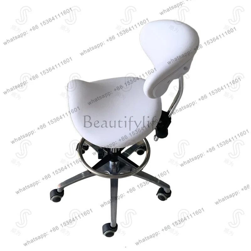 Factory Direct Sales Adjustable Roller Chair with Backrest for Beauty Salons 5