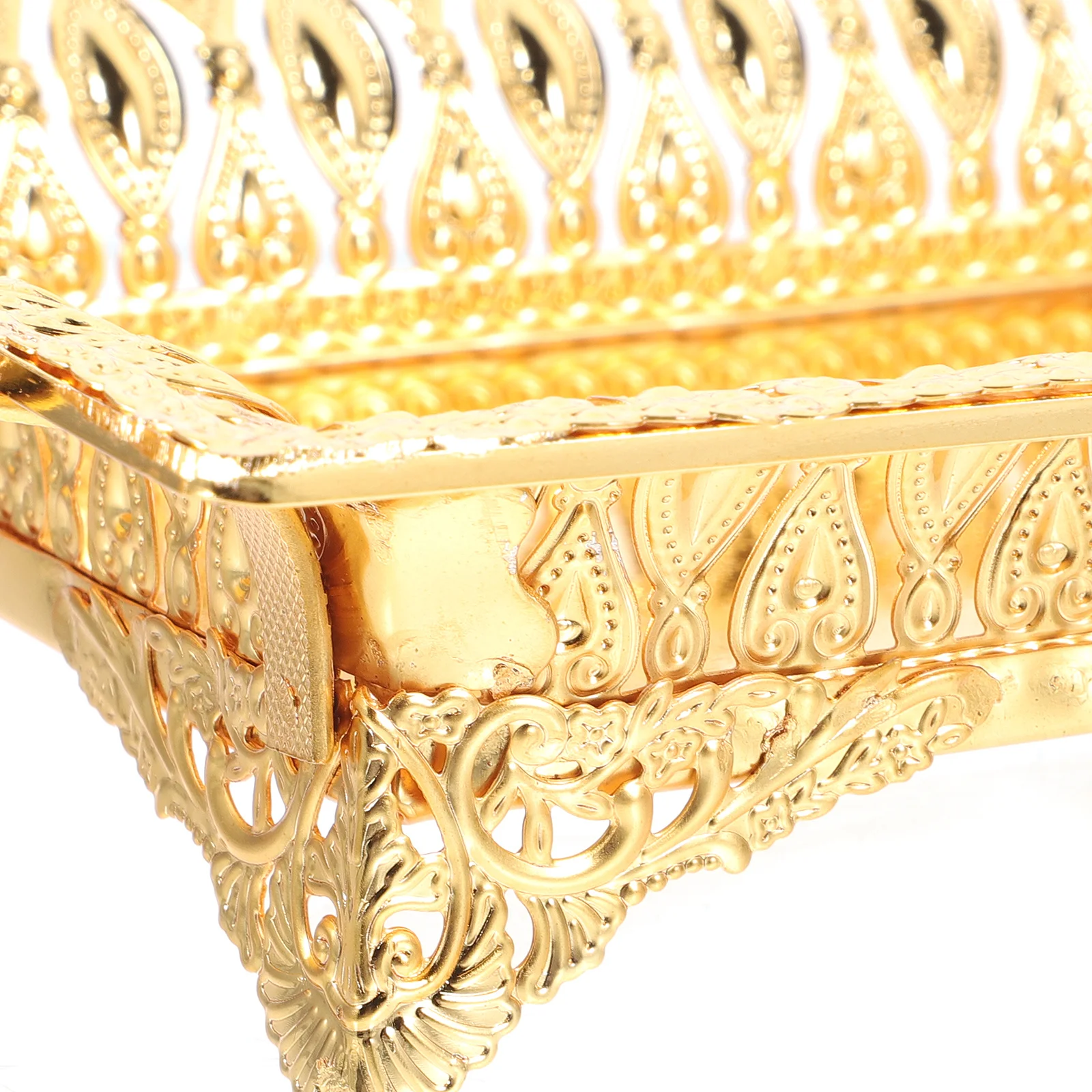 

1pc Fruit Tray Large Capacity Iron Storage Plate For Snacks Fruits Desserts Decorative Home Decoration European Style