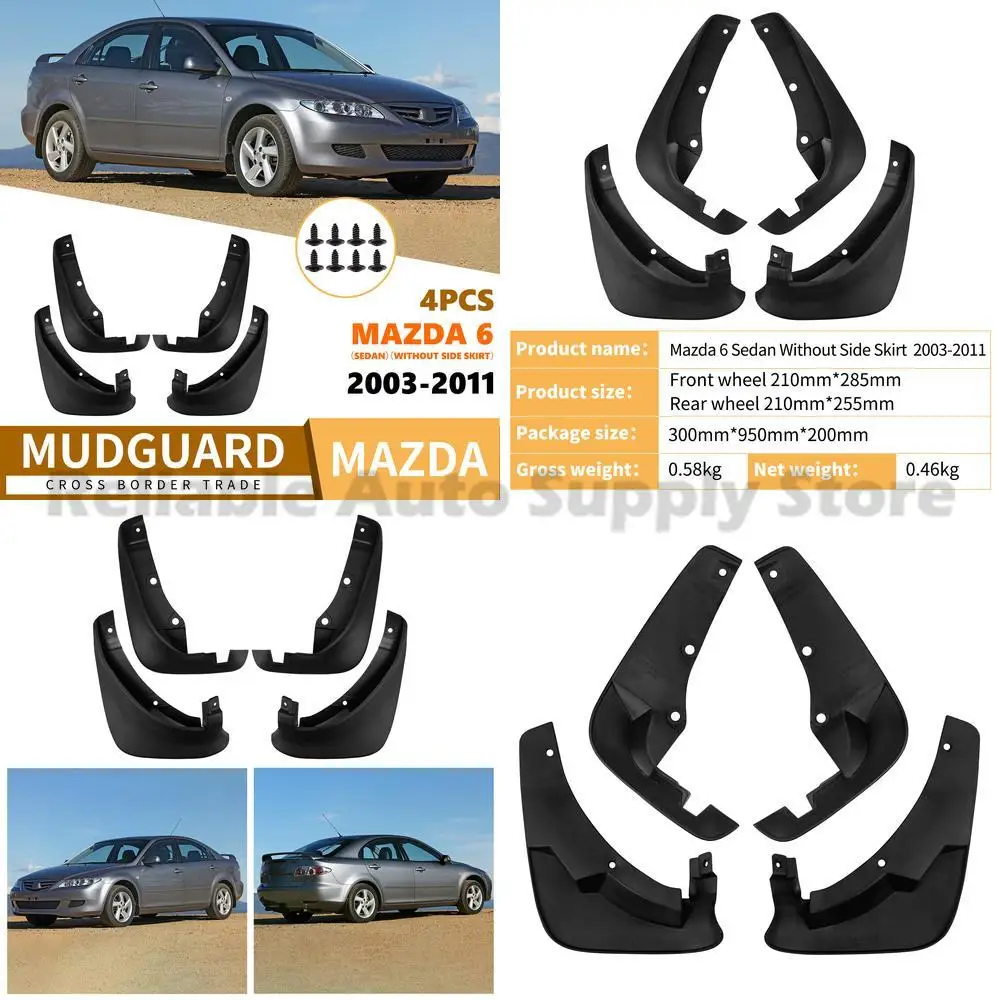 

For Mazda 6 Sedan 2003-2011 Mud Guard Rubber Car Accessories Top Selling High Quality Durable Automotive Parts