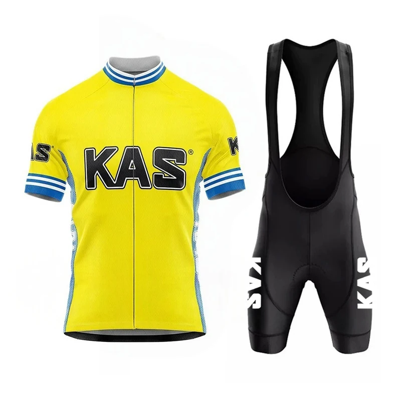 

KAS Retro Cycling Jersey Summer Quick-drying Breathable Cycling Short-sleeved Cycling suit ciclismo Cycling T-shirt
