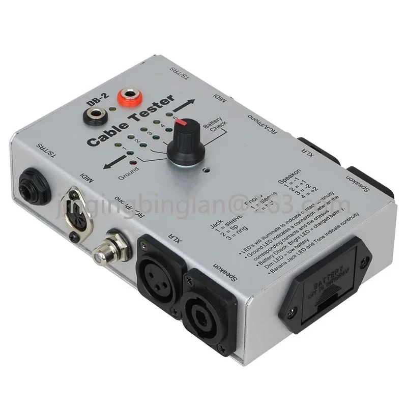 DB-2 Line Tester Audio Cable Signal Test Instrument Audio Engineering Line Tester Multi-Function Line Tester