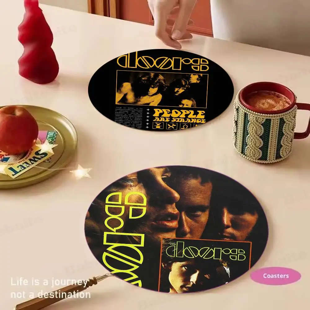 The Doors Singer Coaster Wooden Drink Tray Suitable for Restaurants and Coffee Shops Easy To Wash and Clean