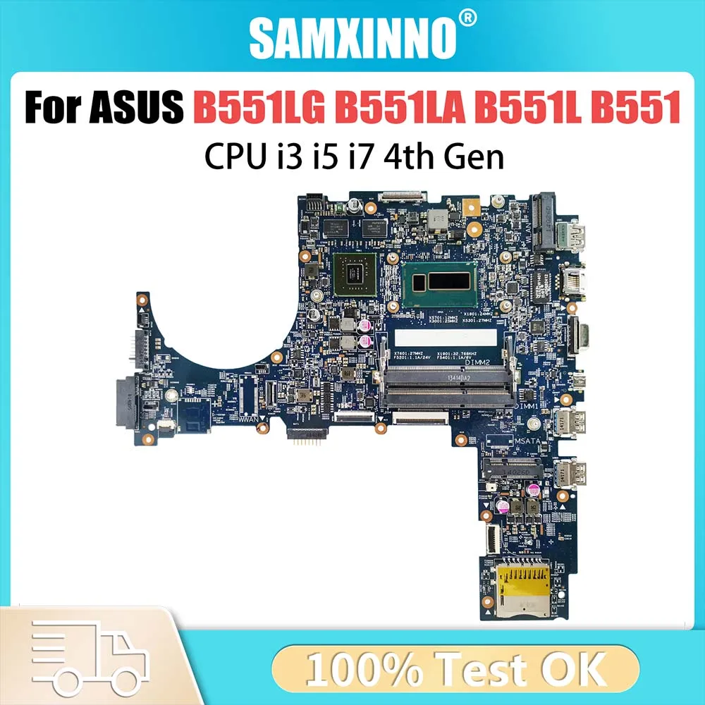 

Материнская плата для ноутбука B551LG для ASUS PRO ADVANCED B551LA B551L B551, материнская плата для ноутбука i3 i5 i7 CPU GT840M DDR3