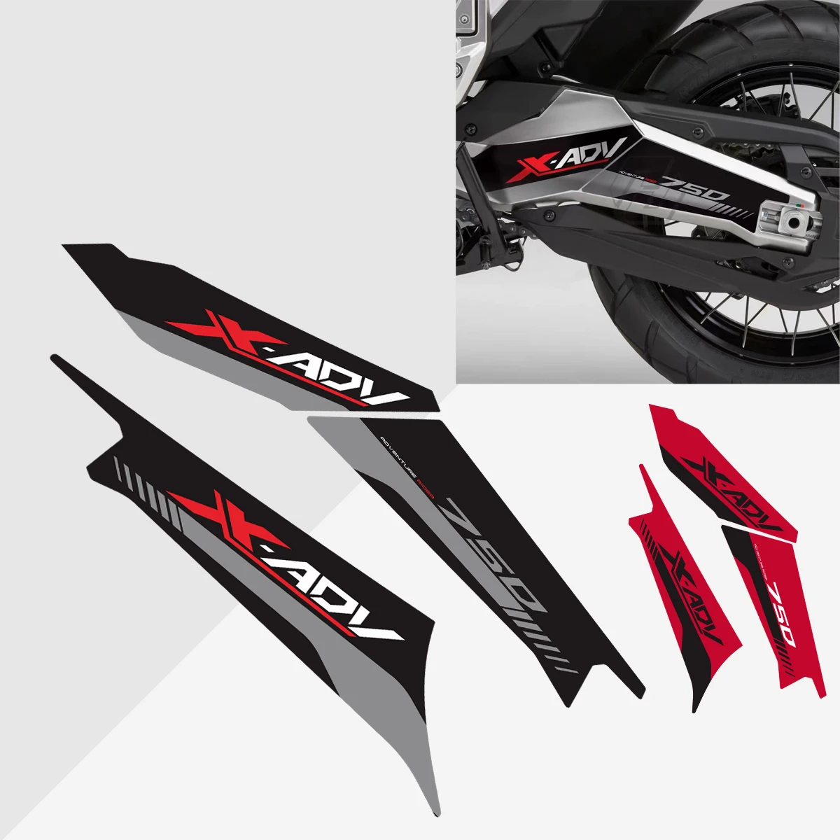 Motorcycle Left/right Swingarm Decal Kit Anti-UV Sticker Fits for Honda X-ADV 750 2017 2018 2019 2020