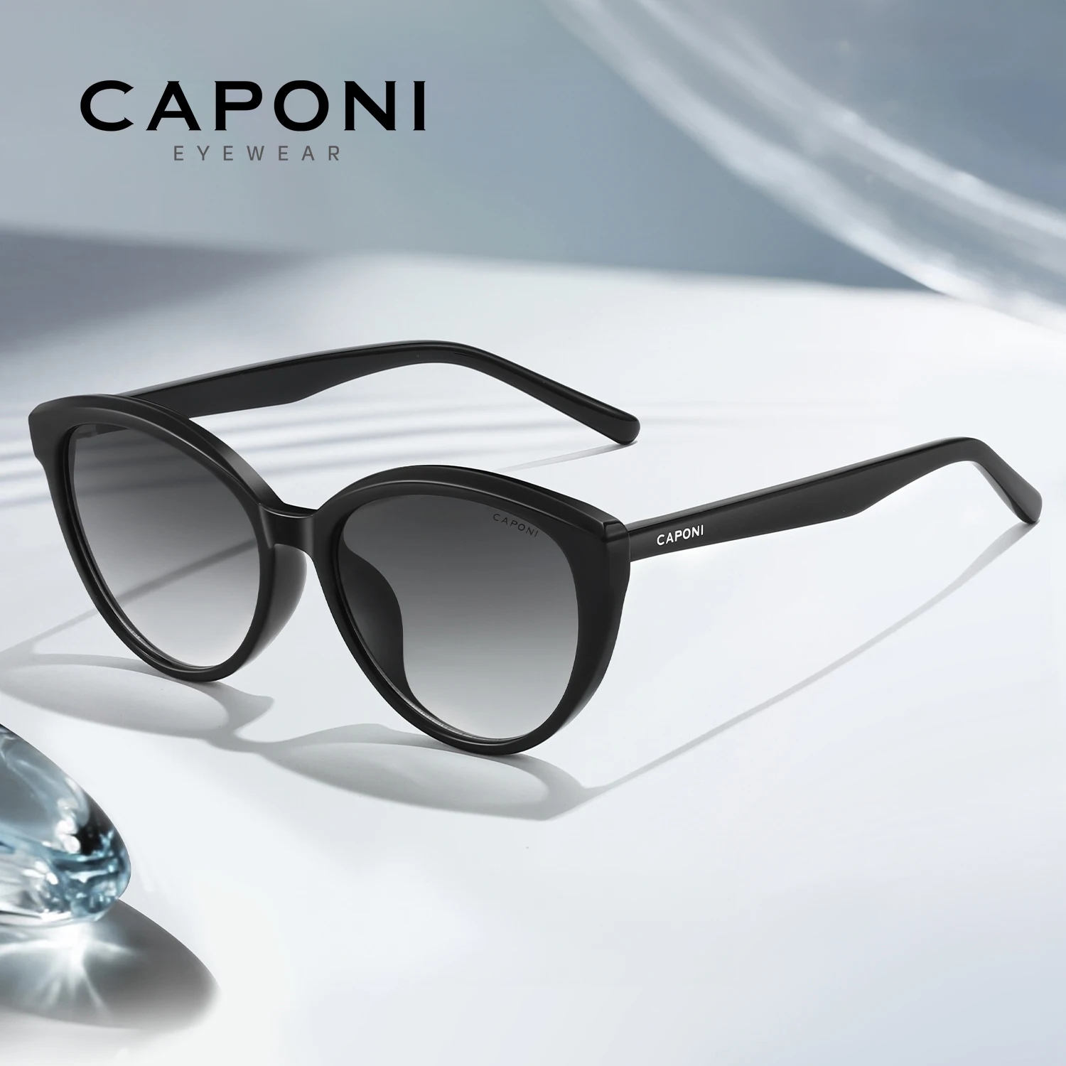 caponi-mode-femmes-lunettes-de-soleil-œil-de-chat-acetate-lunettes-de-soleil-exterieures-anti-eblouissement-uv400-proteger-lentilles-en-nylon-ombre-noire-cp36004