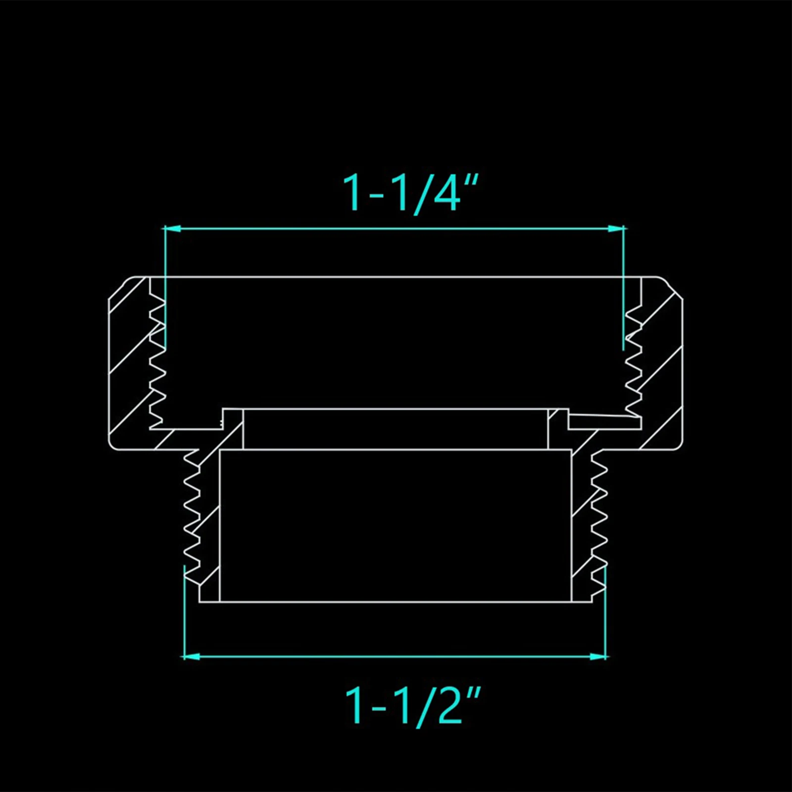 Fixtures Plumbing Trap Waste Extension Pipe Adapter Kitchen Sink Thread Trap Waste Extension 1-1/4\\\