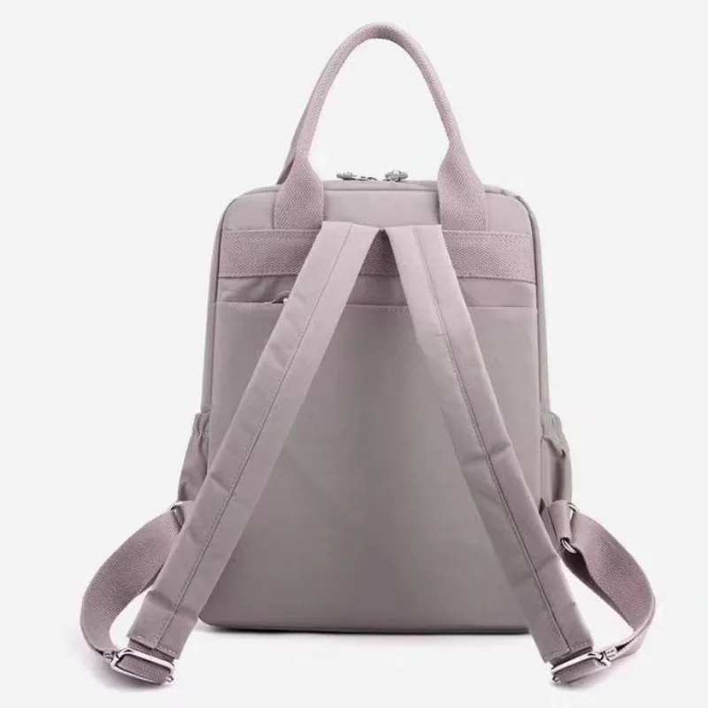 Imagem -03 - Mochila de Pano Lavado com Água de Grande Capacidade Bolsa de Pano Feminina Bolsos Múltiplos Mochila Casual Viagem Versátil Novo 2023